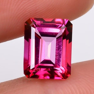 Natural Pink Topaz Octagon Shape Brilliant Cut, Topaz Loose Gemstone Jewelry Making, Pink Topaz Emerald Cut Calibrated Size 6X4 To 14X10 mm