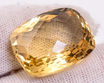 Natural Citrine Cushion Briolette Gemstone for Jewelry Making (23X18 mm)