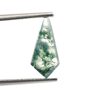 100% Natural Moss Agate Kite Shape Gemstone, Moss Agate Loose Gemstone For Jewelry Making, Green Moss Agate Kite Cut Calibrated Size 13X6 mm