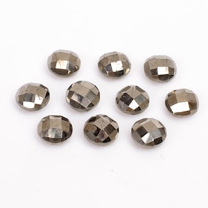 Natural Money Pyrite Round Gemstone, Golden Pyrite Faceted Loose Gemstone For Jewelry, Pyrite Briolette Cut Calibrated Size 6X6 To 12X12 mm