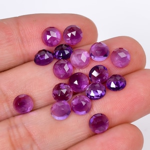 Natural Purple Amethyst Round Shape, Rose De France Loose Gemstone For Jewelry Making, Amethyst Round Briolette Cut Calibrated Size 6X6X3 mm