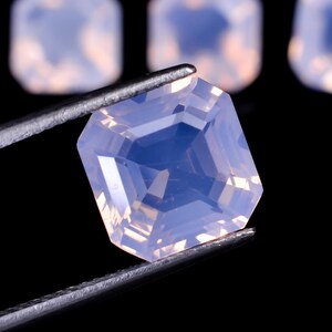 Natural Lavender Quartz Octagon Brilliant Cut, Purple Lavender Loose Gemstone Jewelry Making, Lavender Asscher Cut Calibrated Size 10X10 mm