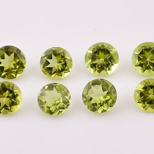 Peridot Round Shape Brilliant Cut, Natural Peridot Loose Gemstone For Jewelry Making, Arizona Peridot Round Cut Calibrated  Size 3X3--8X8 mm