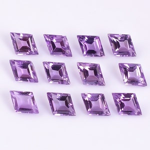 Rose de France Amethyst Kite Gemstone: Faceted Purple Quartz (10x7mm