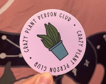 Crazy Plant Person Sticker