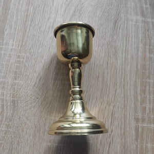 Gold Plated Brass Chalice: Small Orthodox Eucharistic Cup (0.1L)