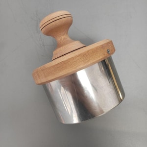 Prosphora Cutter: 8cm Holy Bread Dough Cutter with Wooden Handle