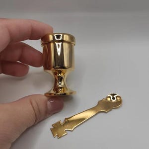 Portable Orthodox Chalice Set: 5ml Holy Communion Cup & Spoon