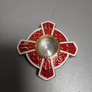 Reliquary, small metal cross for holy relics 1.6cm saver, icons reliruary, volumetric relics for church gifts, Christian religious gift idea