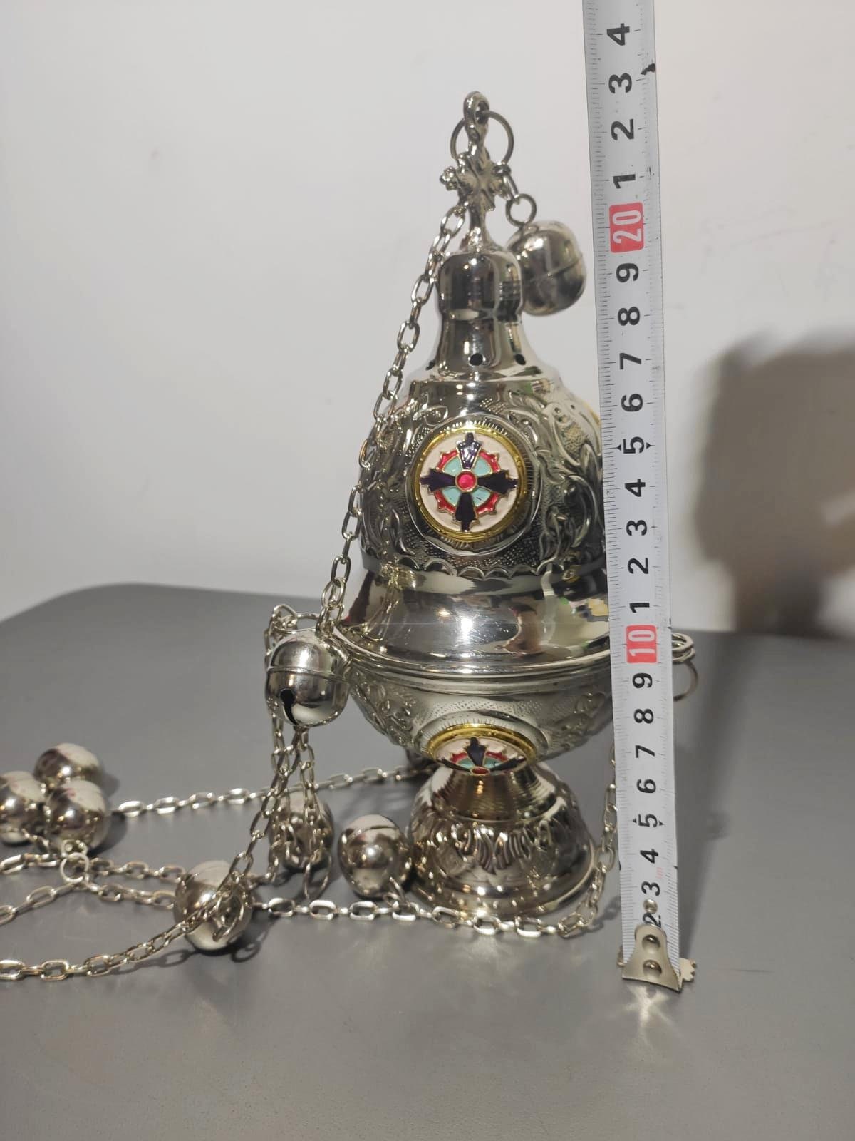 Brûleur dencens déglise avec chaînes, nouvel encensoir, récipients pour  prêtre Original fait à la main sans charbon de bois, laiton liturgique or  argent orthodoxe -  France
