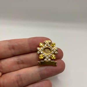 Brass Cross Reliquary: Small Holy Relic Saver (3cm)