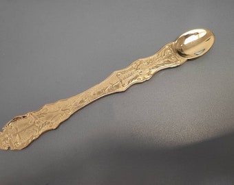 Eucharistic spoon, litugical golden plated brass spoon, communion spoon, orthodox liturgical spoon, religious gift idea for liturgy