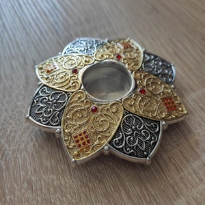 Reliquary, small metal cross for holy relics 2.1cm saver, icons reliquary, volumetric relics for church gifts, Christian religious gift idea