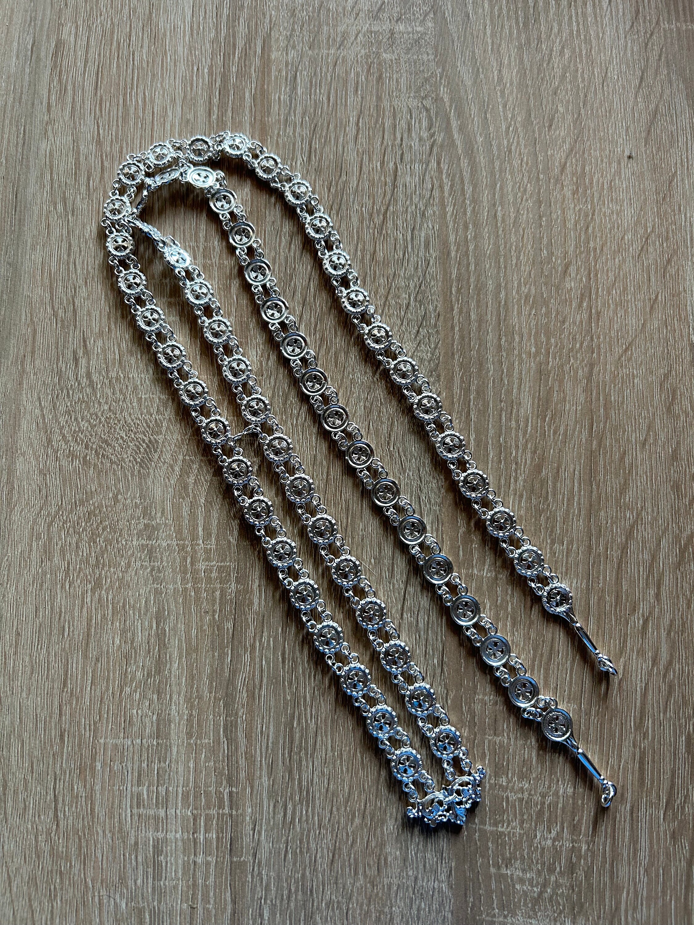 Brass Pectoral Cross Chain: Silver Imitation, Priest Pendant - Etsy