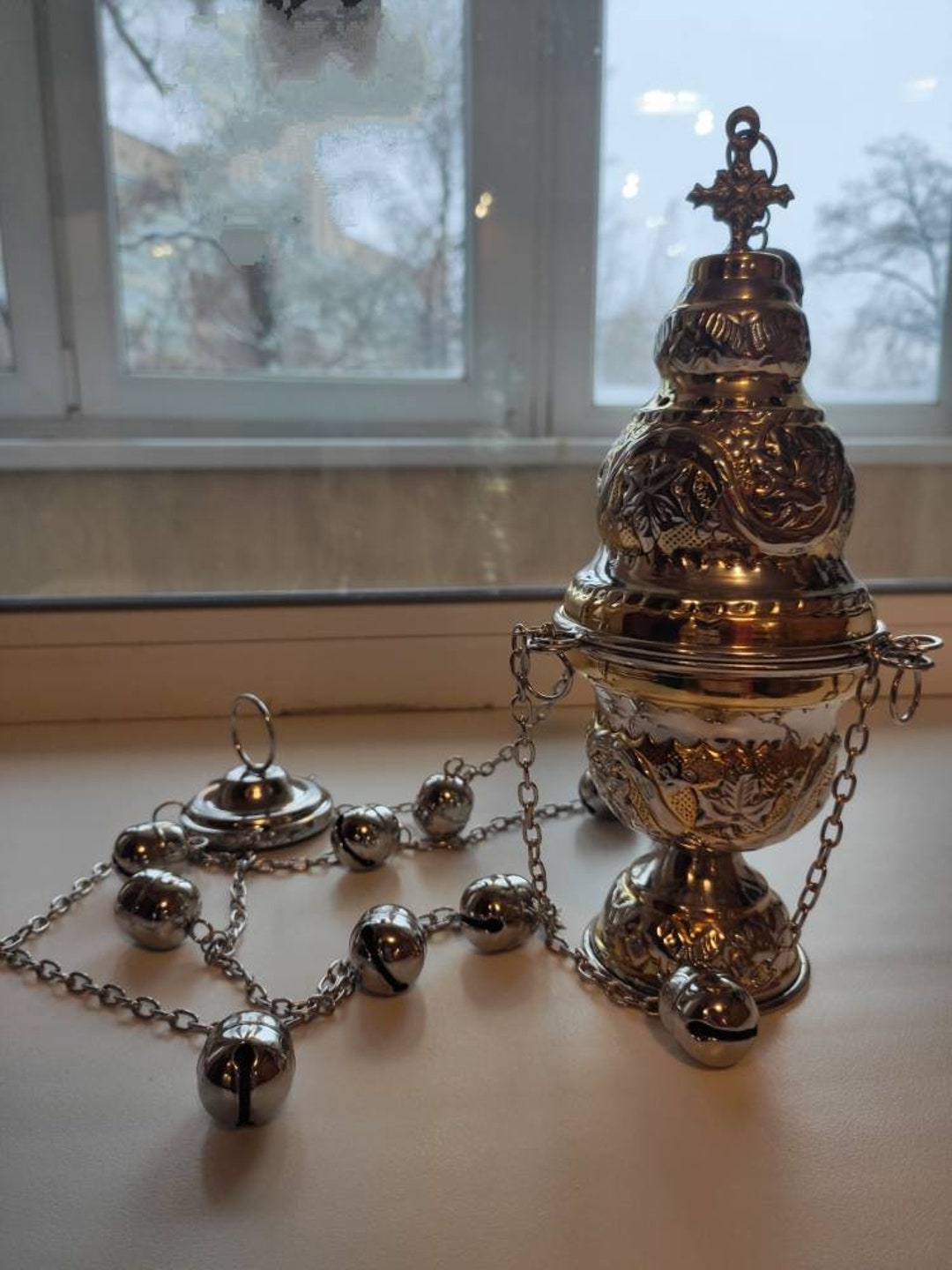 Church Incense Burner With Chains, New Censer, Vessels for Priest