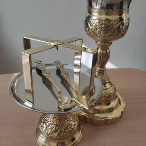Orthodox Brass Eucharistic Set: Holy Communion Liturgical Gifts