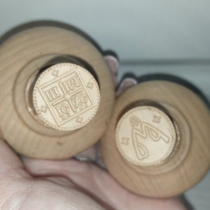 Set of 2 Prosphora stamps, 20 mm size Orthodox church Prosphora Stamp, Greek Church set, Holy bread Seal of pear tree wood, full print scene