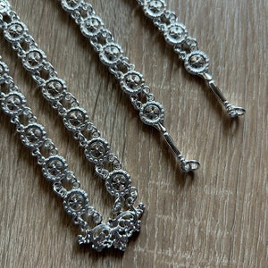 Brass Pectoral Cross Chain: Silver Imitation, Priest Pendant