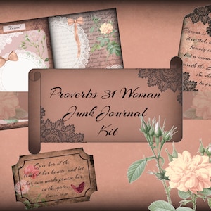 Proverbs 31 Woman Digital Junk Journal Kit (US Letter)