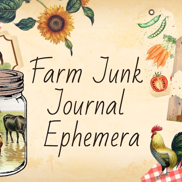 Farm Ephemera Junk Journal Kit