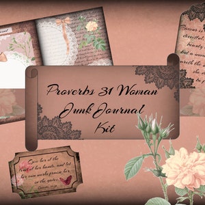 Proverbs 31 Woman Digital Junk Journal Kit (A4)