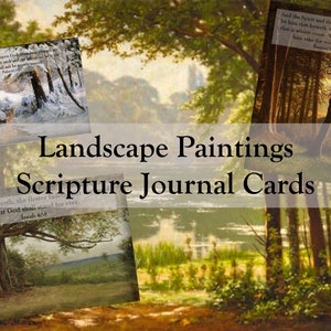 Landscape Paintings Digital Scripture Journal Cards (Junk Journal)