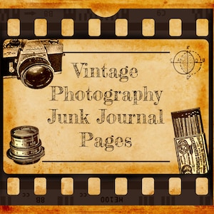 Vintage Photography Junk Journal Pages Kit (A4)