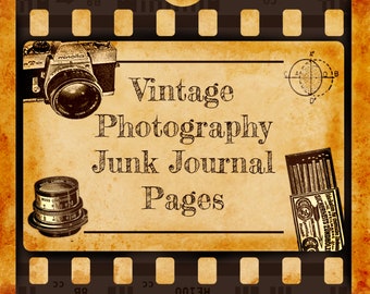 Vintage Photography Junk Journal Pages Kit (A4)