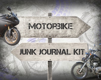 Motorbike Junk Journal Kit