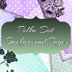 Polka Dot Digital Vintage Background Pages