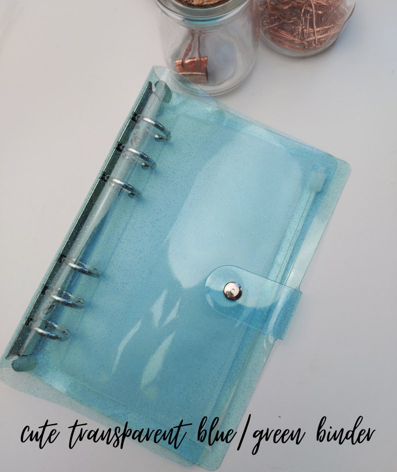 Cute Transparent 6 Rings Binder Cash Envelope Folder Cash Etsy Ireland