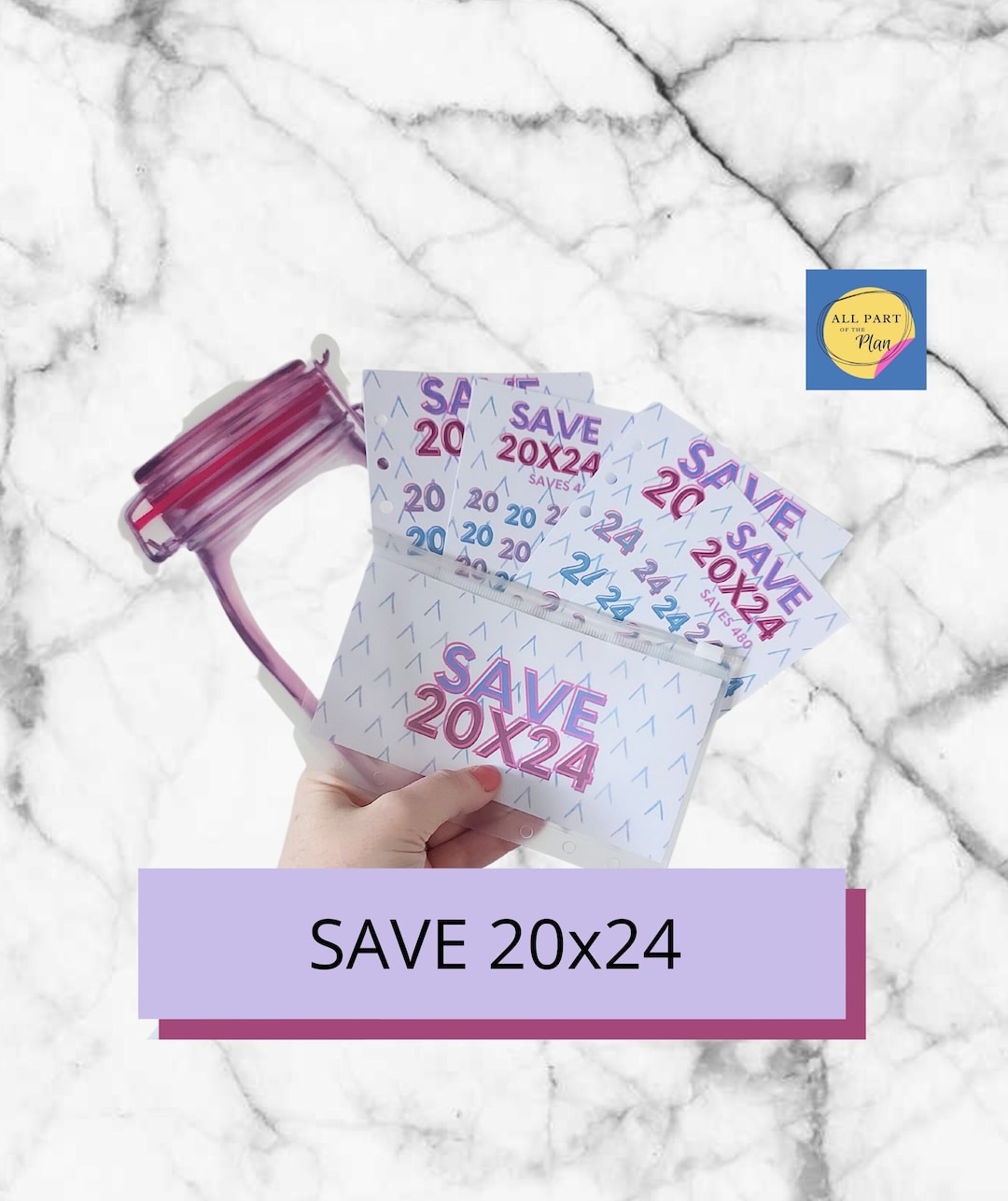 Save 20x24 2024 Savings Challenge Cash Stuffing Budget Etsy