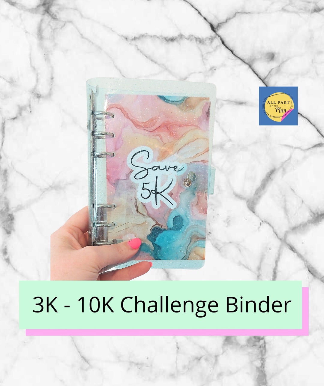3K-10K Challenge Budget Binder Cash Envelope 3K, 4K, 5K, 6K, 7K, 8K, 9K ...