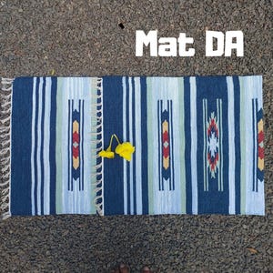 Tappetino da yoga in cotone intrecciato a mano: design indiano, formato da viaggio ecologico Yoga Mat DA