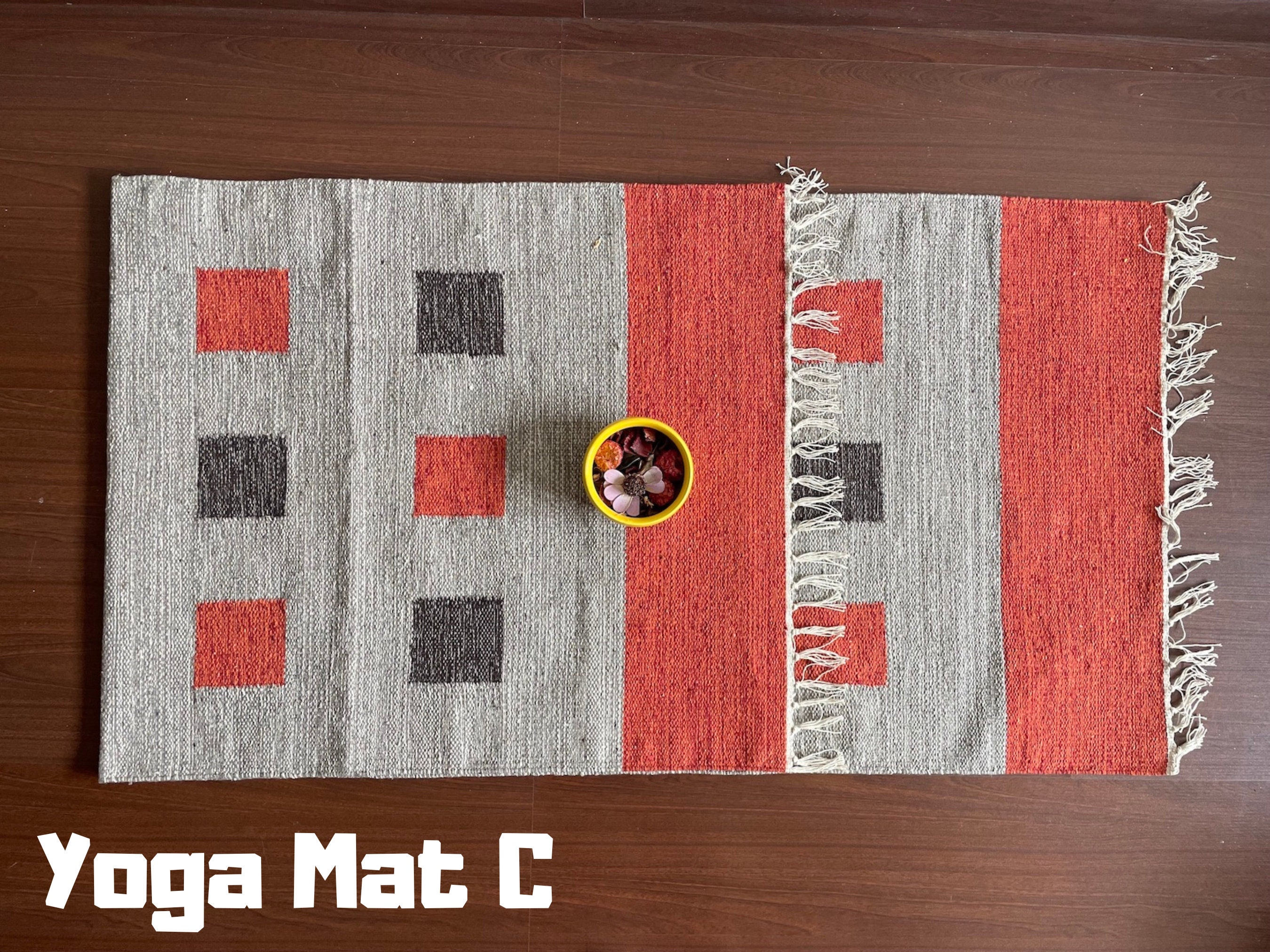 Yoga Mat and Meditation Rug Handwoven From Natural Cotton With Unique Indian Designs for Birthday Gift and Christmas Yoga Present Travelmat Etsy