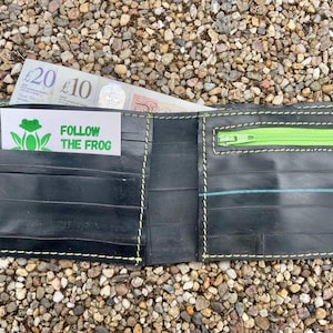 100% Upcycled Innertube Wallet Handmade From Recycled Cycle Innertubes For Cyclist Gift and Birthday Present