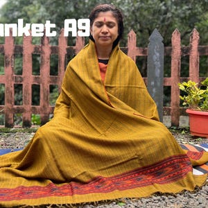 Yoga Shawl And Meditation Blanket From Super Fine Handwoven Himalayan Wool For Unique Wrap Present And Throw-Over For Birthday Gift