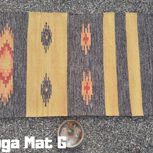 Yoga Mat And Meditation Rug Handwoven From Natural Indian Cotton Unique Designs For Birthday Gift And Yoga Present Gift Yoga Travel Mat image 7