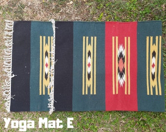 Natural Cotton Yoga Mat And Meditation Rug Handwoven Unique Indian Designs For Yoga  Gift and  Birthday Present For Him and Her