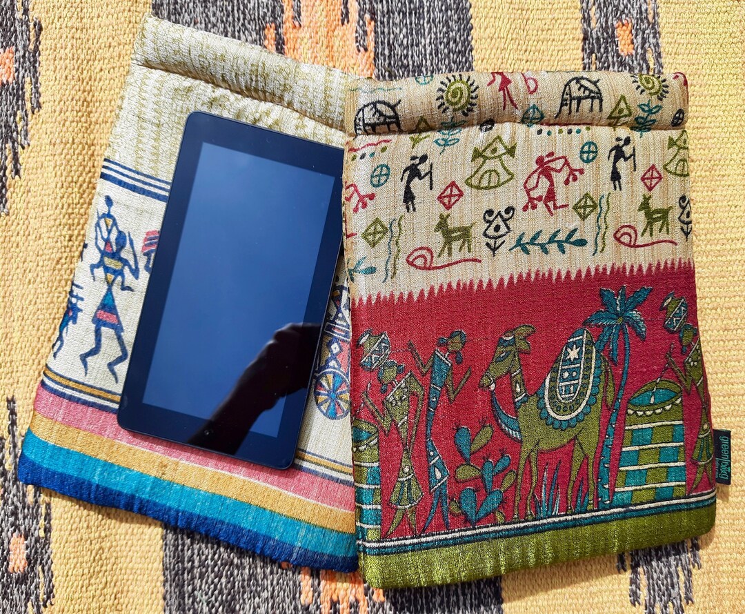 Tablet Handmade Upcycled Sari Tablet Cover: Handmade Book Sleeve - Etsy UK