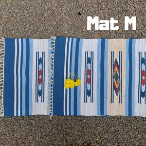 Tappetino da yoga in cotone intrecciato a mano: design indiano, formato da viaggio ecologico Yoga Mat M