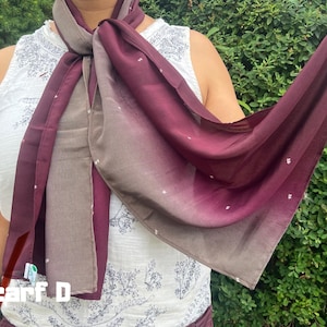 Upcycled Sari Silk Scarf: Handmade Recycled Vintage Stole Slow Fashion Preloved