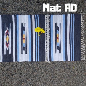 Tappetino da yoga in cotone intrecciato a mano: design indiano, formato da viaggio ecologico Yoga Mat AD