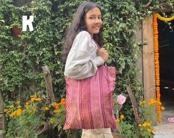 Upcycled Sari Tote Bag: Handmade Recycled Shopping Bag Gift
