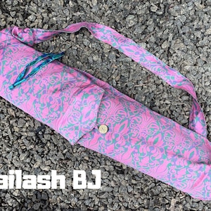 Torba na matę do jogi Sari z recyklingu: ręcznie robiony jedwab z recyklingu, kieszeń zapinana na guziki, idealny prezent dla jogina