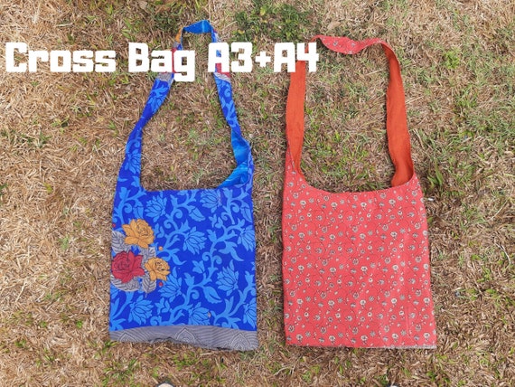 Upcycled Sari Crossbody Bag: Handmade Recycled Fabric Shoulder Bag