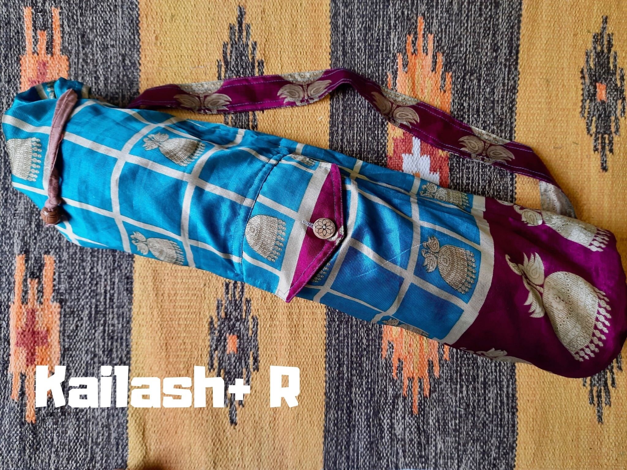 Upcycled Sari Yoga Mat Bag Handmade From 100 Recycled Etsy