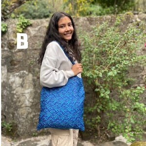 Upcycled Sari Tote Bag And Handbag Handmade From Recycled Pre-loved Vintage For Birthday Present Or Gift For Her