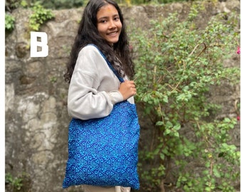 Upcycled Sari Tote Bag: Handmade Recycled Vintage Handbag