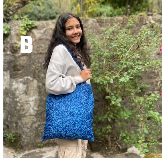 Upcycled Sari Tote Bag: Handmade Recycled Vintage Handbag